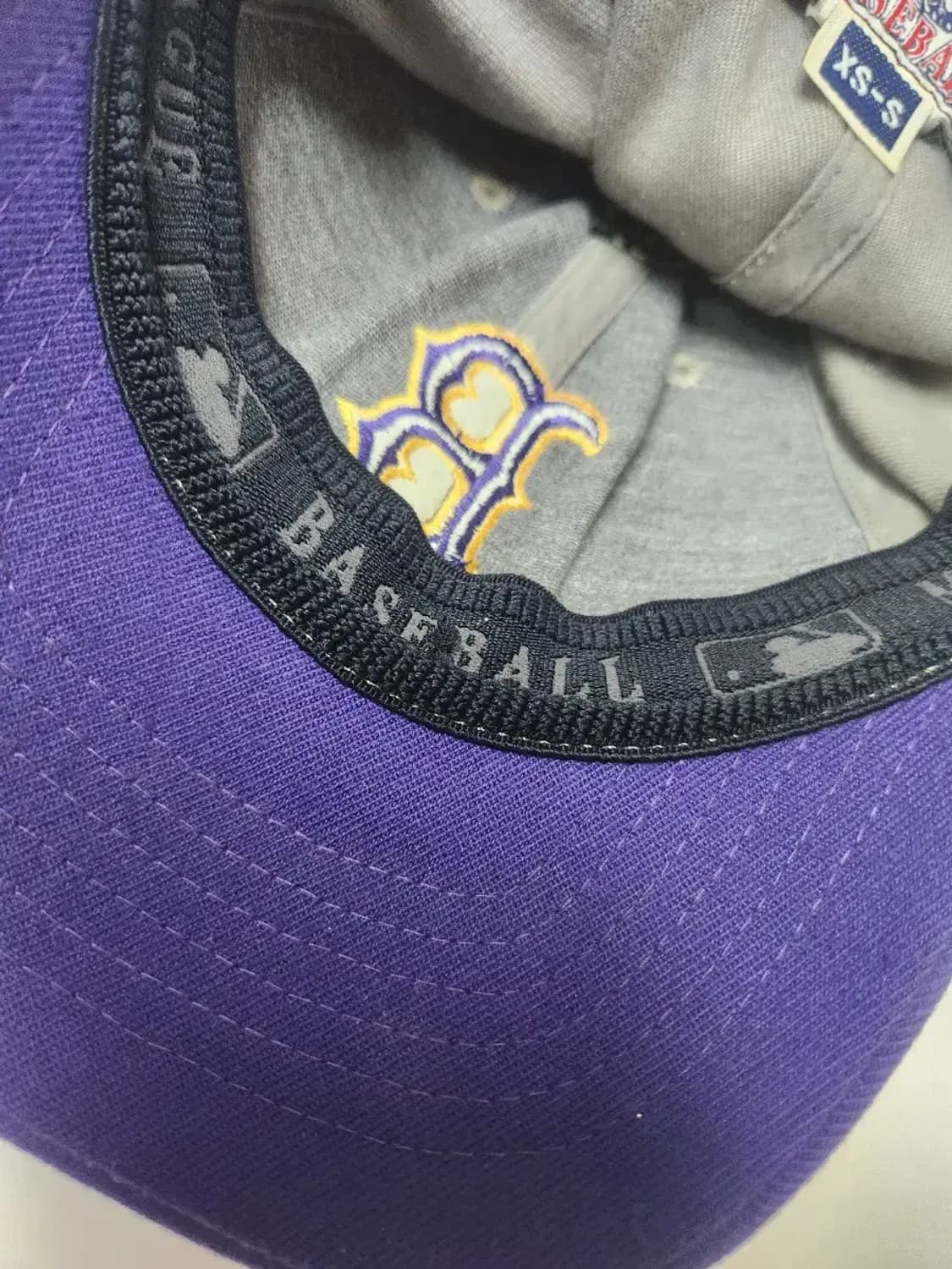 모자)MLB 엠엘비 B로고 배색 뒷밴딩 모자 XS-S 상품이미지5