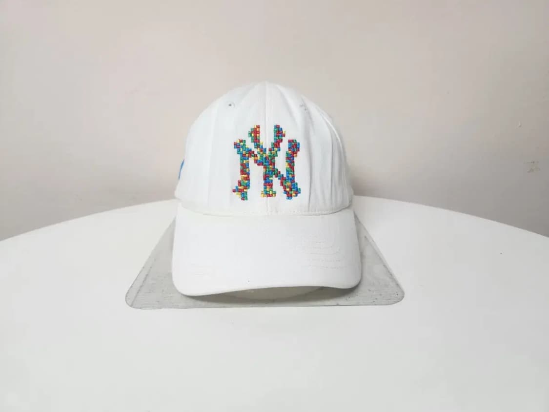 모자)MLB 엠엘비 뉴욕양키즈 멀티컬러로고 모자, 연결부분 세탁감 상품이미지2