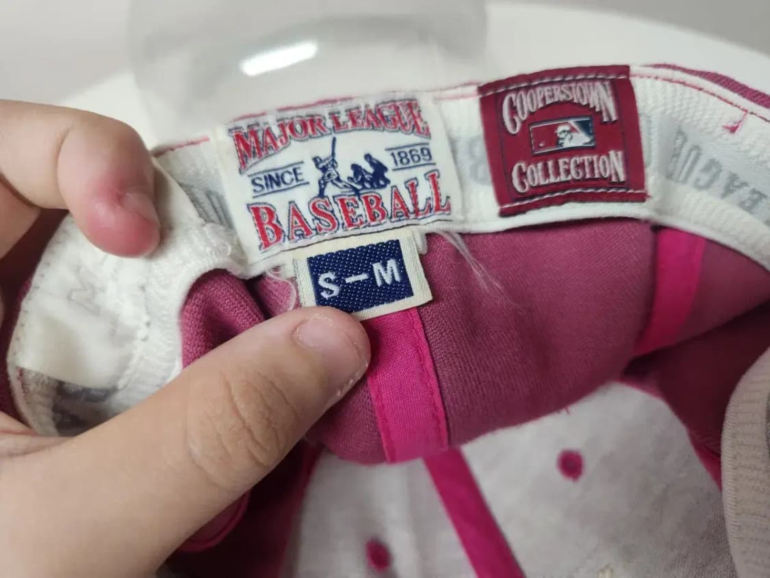 모자)MLB 엠엘비 뉴욕양키즈 핑크 모자 S-M 상품이미지6
