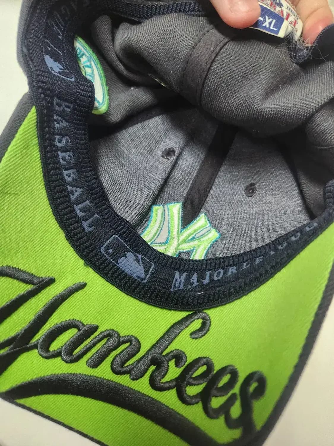 모자)MLB 엠엘비 뉴욕양키즈 형광자수 모자 M-XL 상품이미지5