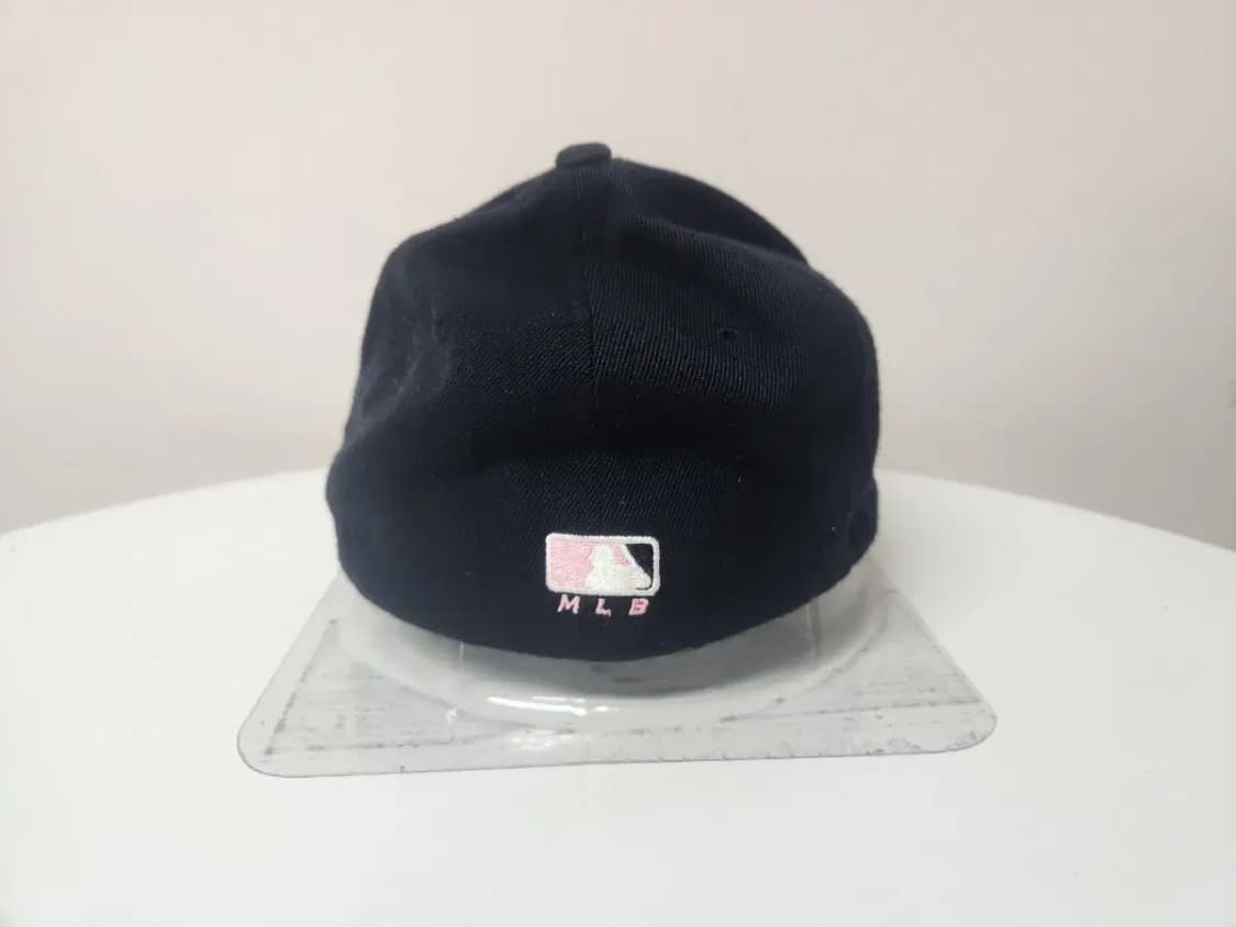 모자)MLB 엠엘비 뉴욕양키즈 핑크 자수 뒷밴딩 모자 XS-S 상품이미지5