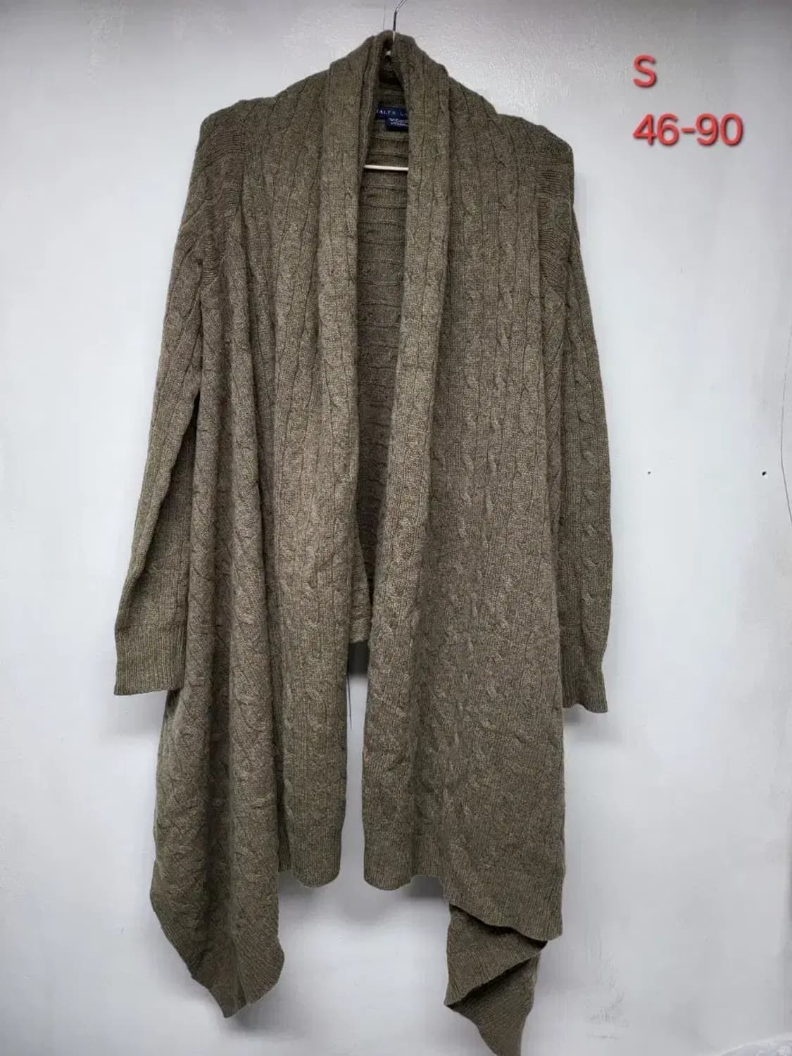 폴로 S 케이블 니트 가디건,실측 47-90 상품이미지1