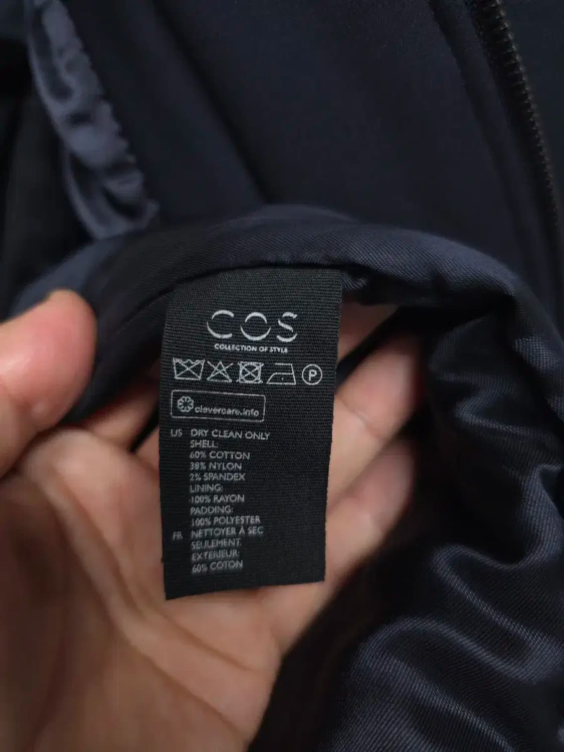 코스(COS) 네이비 후드 코트 100,실측55-85 상품이미지3