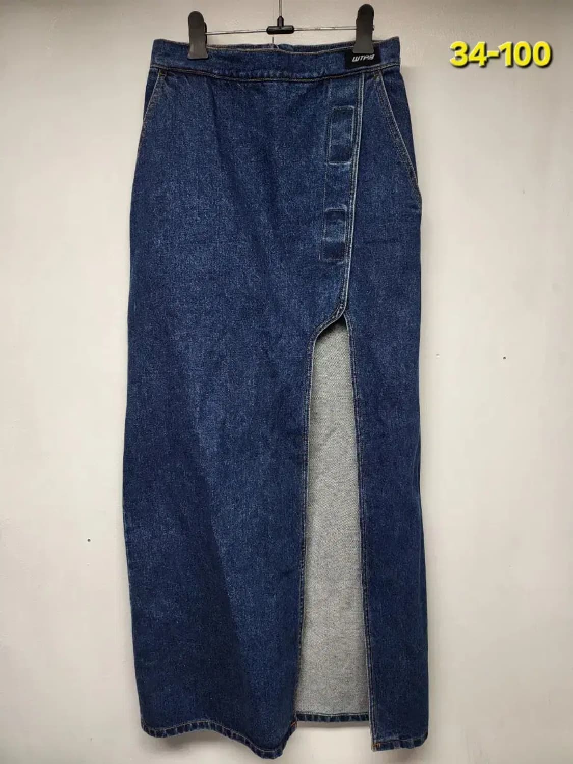 푸쉬버튼 데님 롱스커트S 상품이미지1