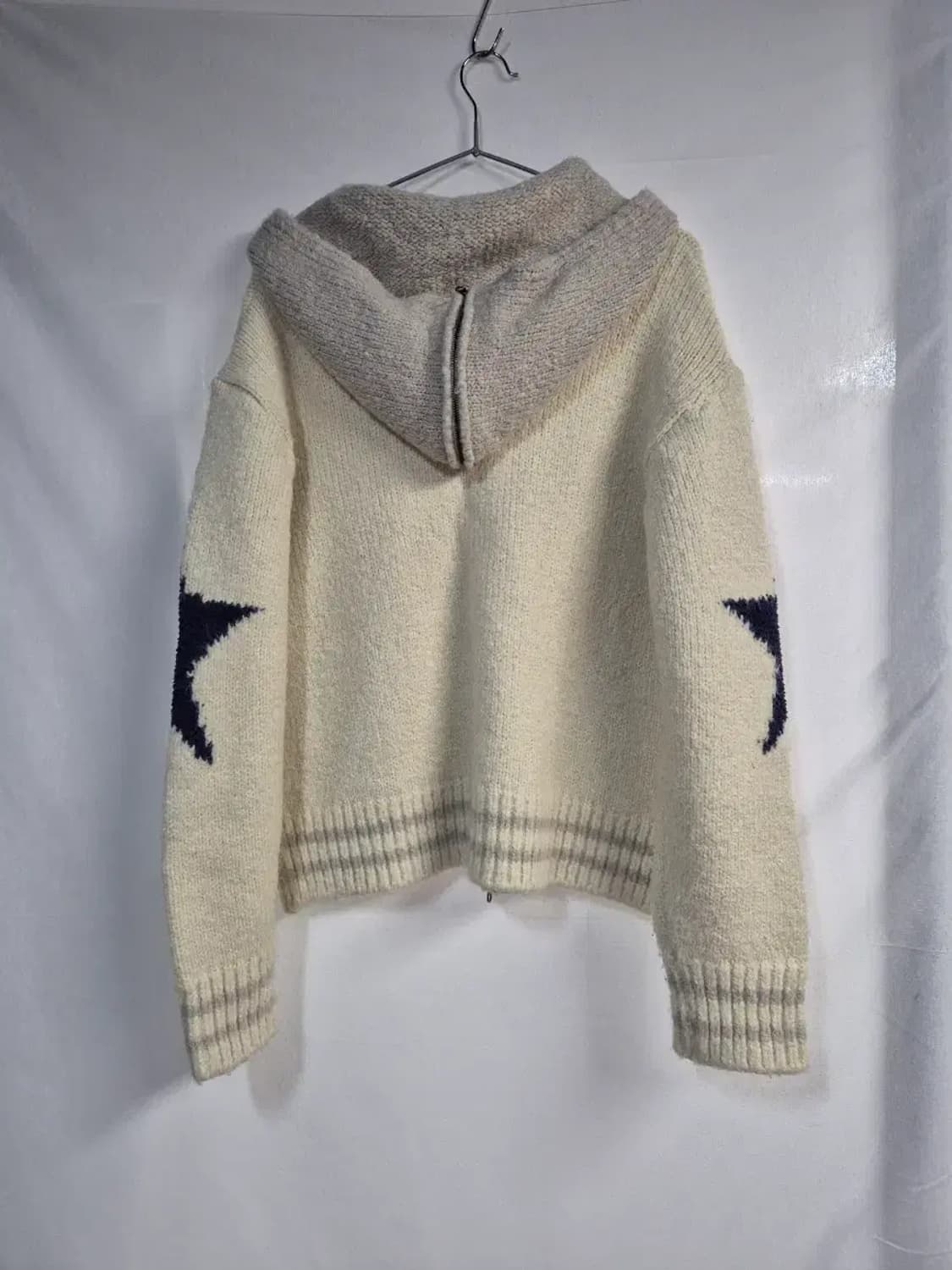 RONRON 론론 별 아이보리 후드 니트집업 60-62 상품이미지8