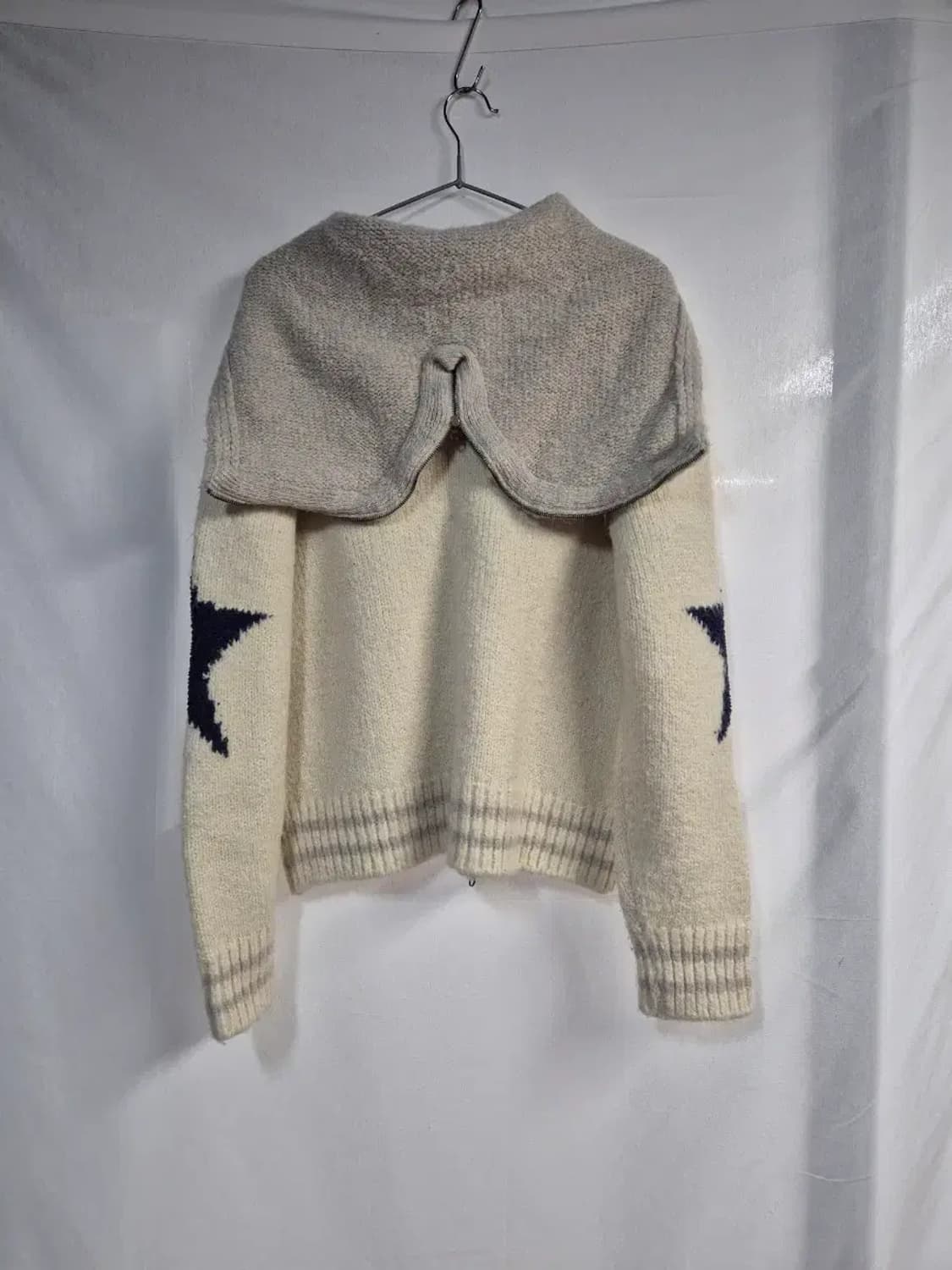 RONRON 론론 별 아이보리 후드 니트집업 60-62 상품이미지9