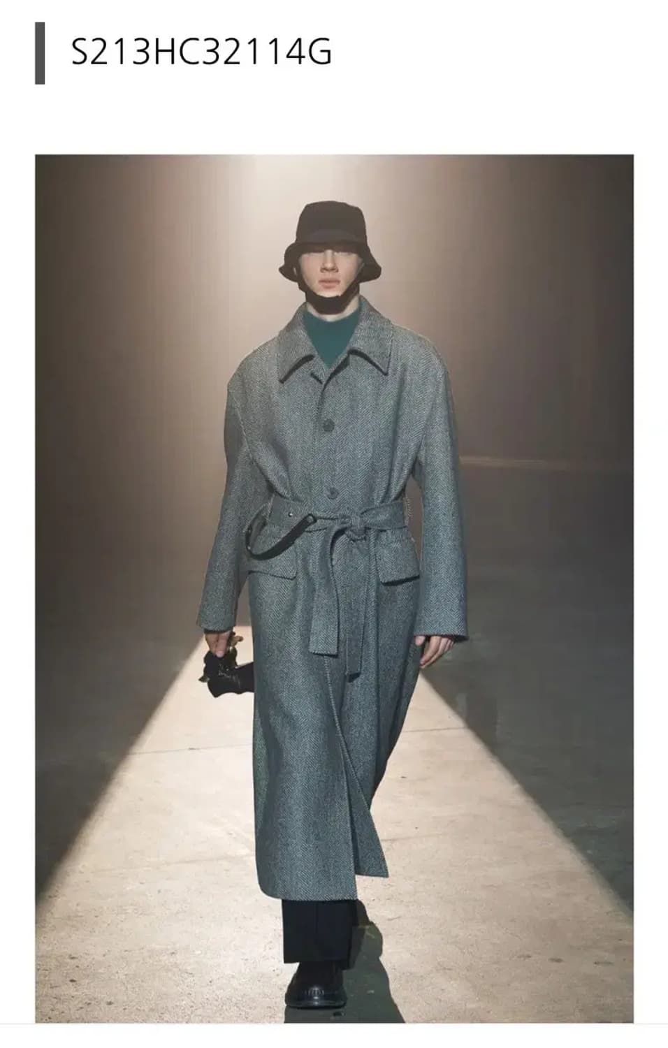 솔리드옴므 헤링본 벨티드 발마칸코트 46사이즈, 70-120 상품이미지1