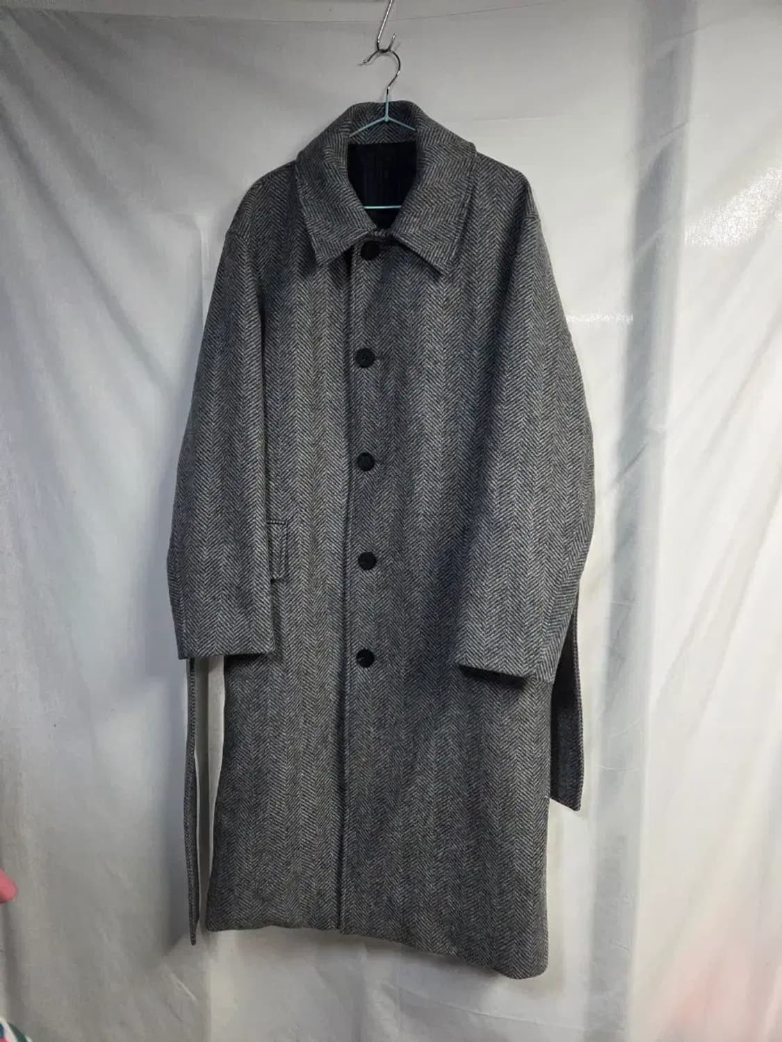 솔리드옴므 헤링본 벨티드 발마칸코트 46사이즈, 70-120 상품이미지2