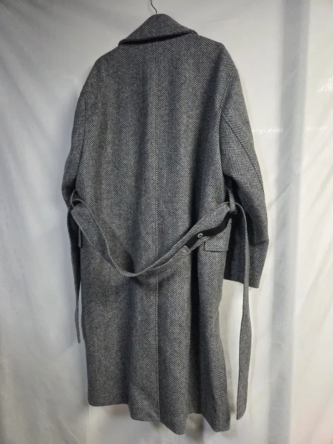 솔리드옴므 헤링본 벨티드 발마칸코트 46사이즈, 70-120 상품이미지6