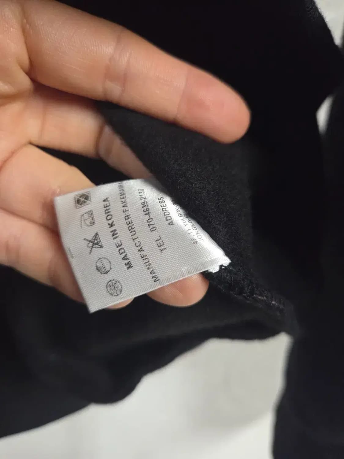 페이크마마 문 로고 언발란스 버클후드 BLACK 상품이미지10