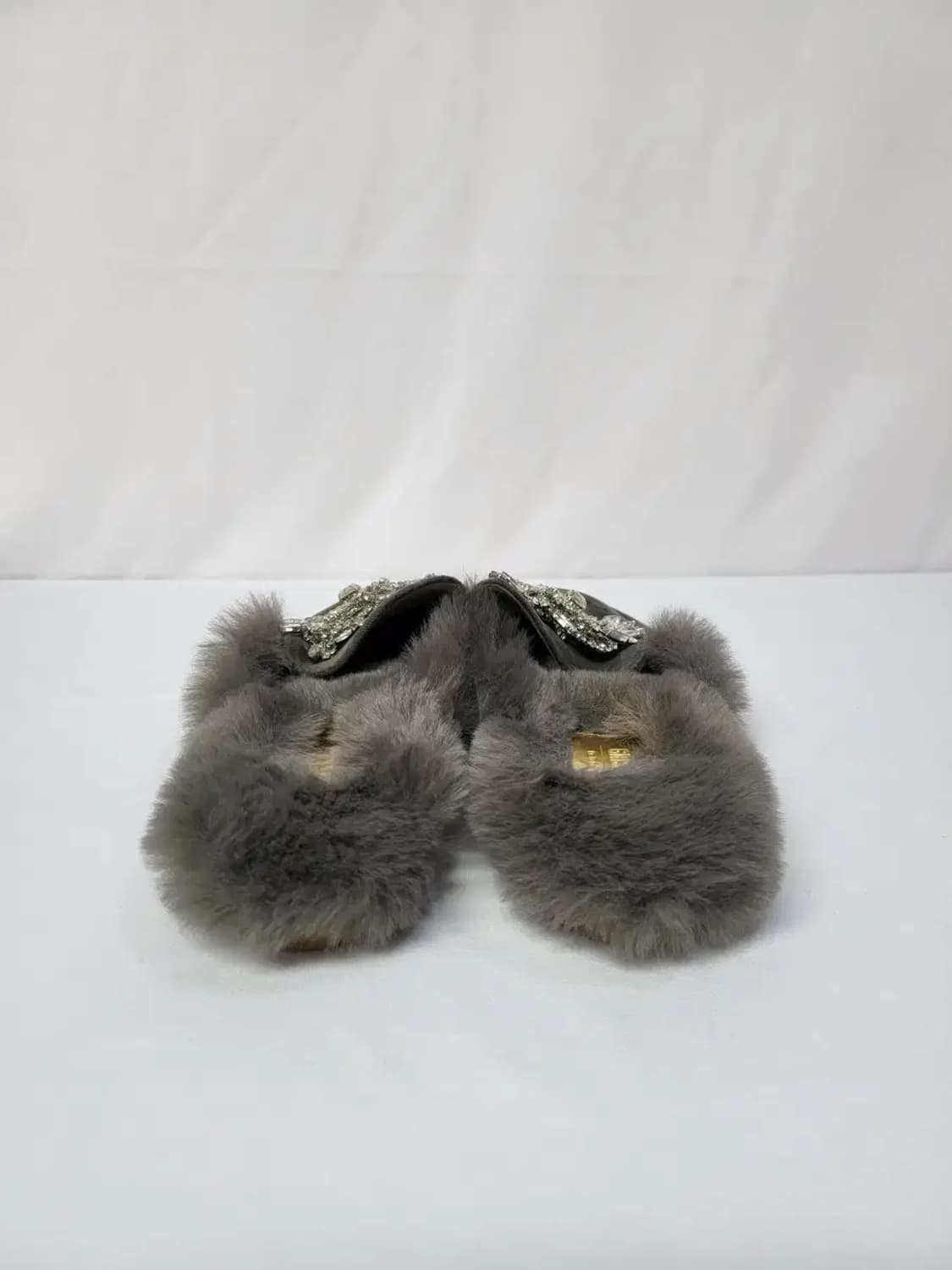 신발)르타론 그리즈 비즈장식 퍼 슬리퍼240-250 상품이미지3