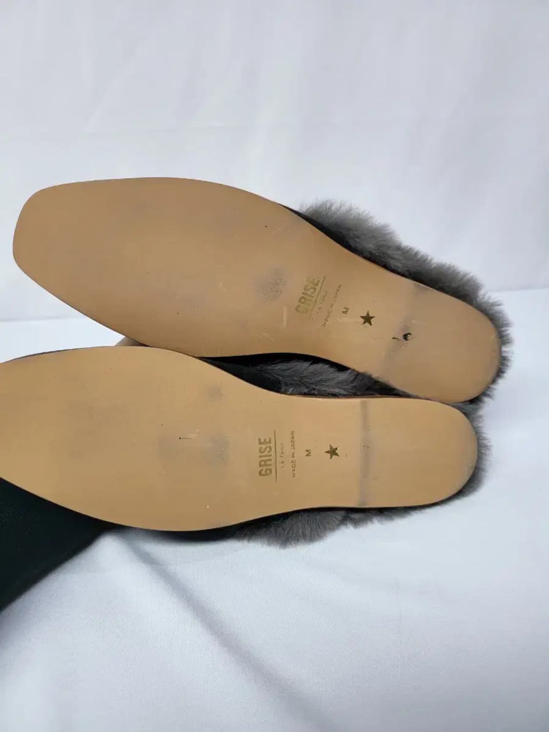 신발)르타론 그리즈 비즈장식 퍼 슬리퍼240-250 상품이미지6