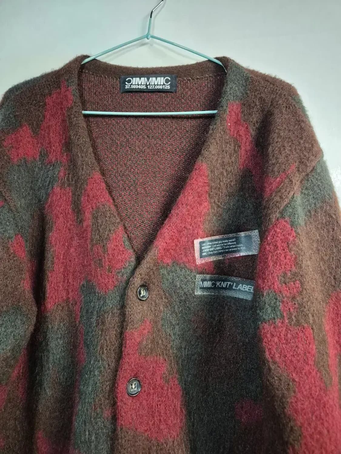 MMIC 모헤어 울 가디건 M 62-73 상품이미지2