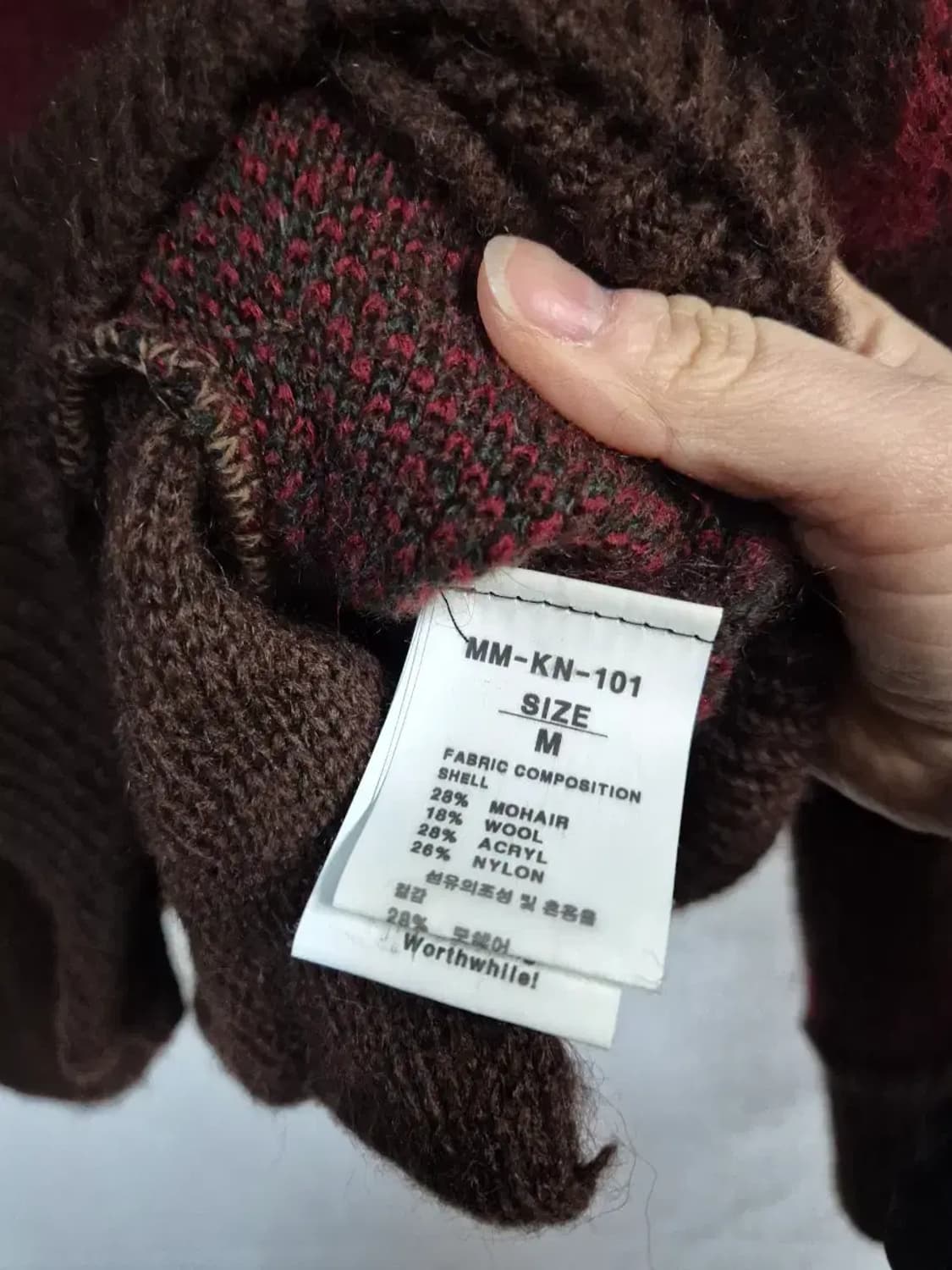 MMIC 모헤어 울 가디건 M 62-73 상품이미지4