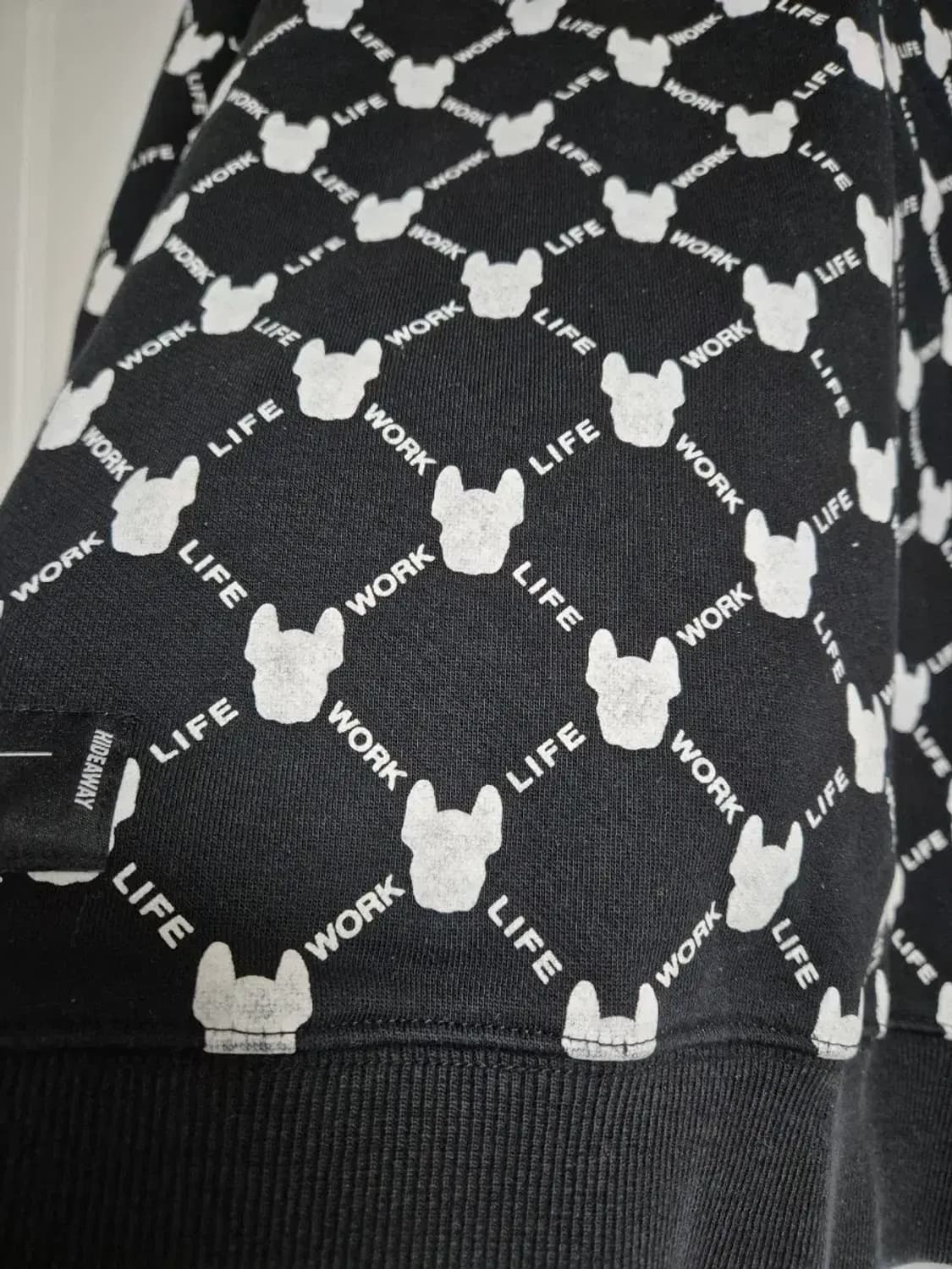 라이프워크 패턴 맨투맨 블랙 L 63-70 (XL도 가능) 상품이미지5