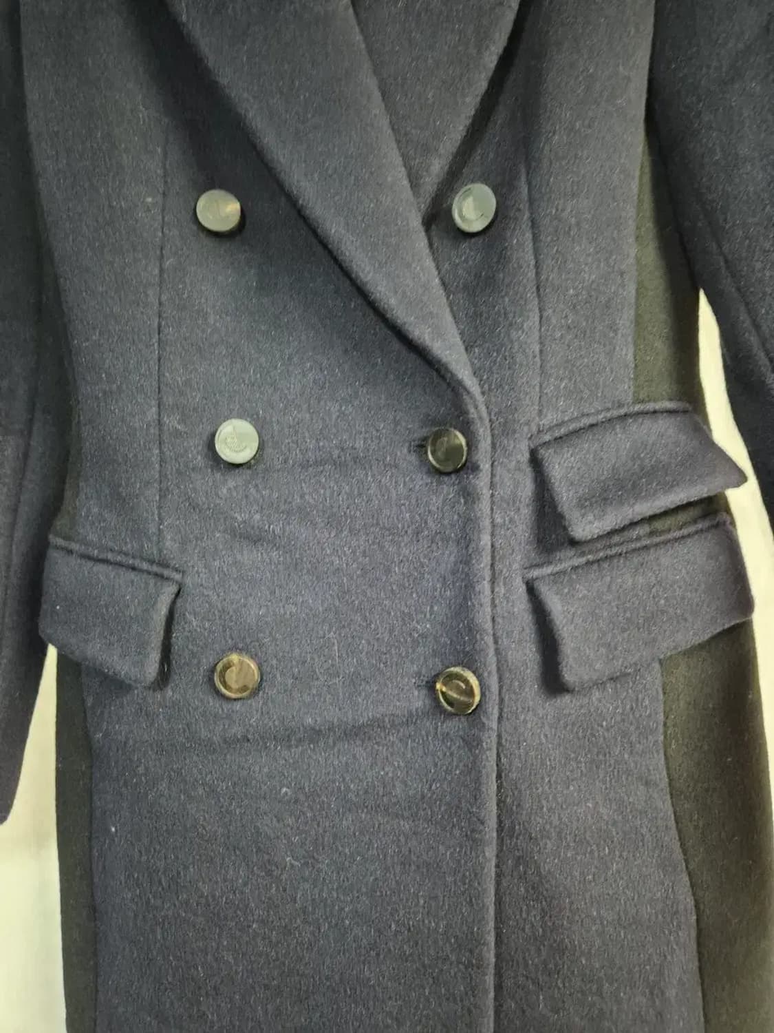 LUCKY CULOTTES 더블 버튼 코트 네이비 36사이즈 상품이미지3