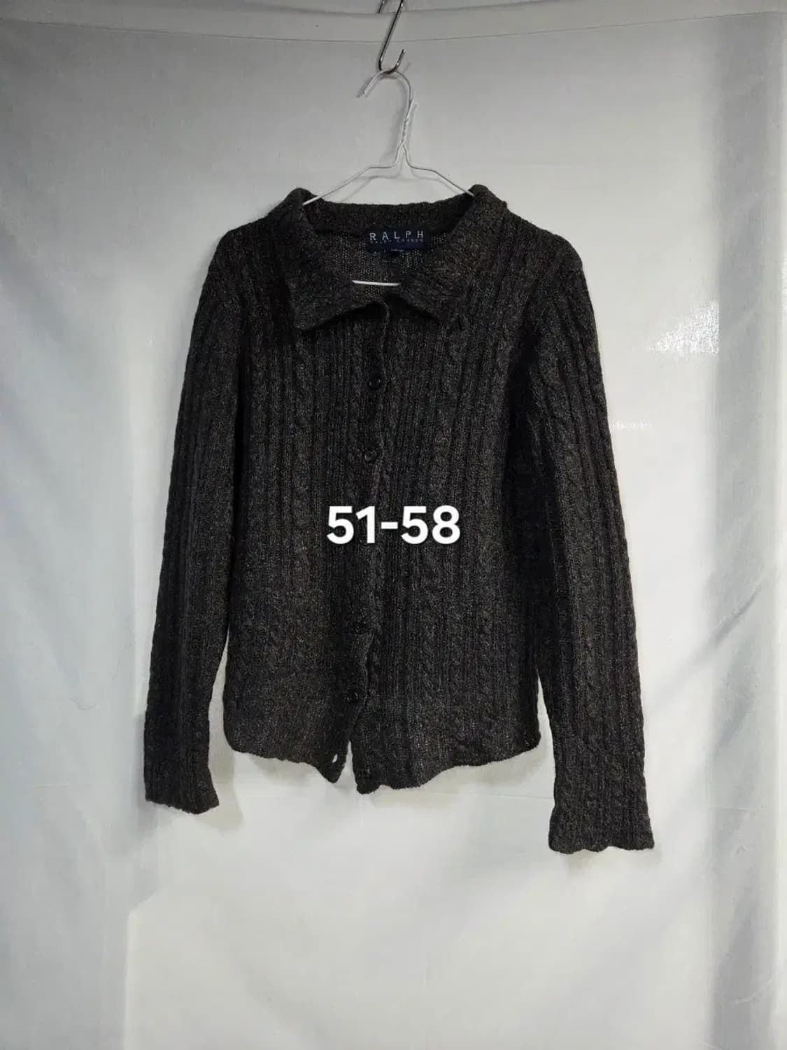 빈티지 랄프로렌 꽈배기 니트 가디건 51-58, 90년 일경물산 상품이미지1