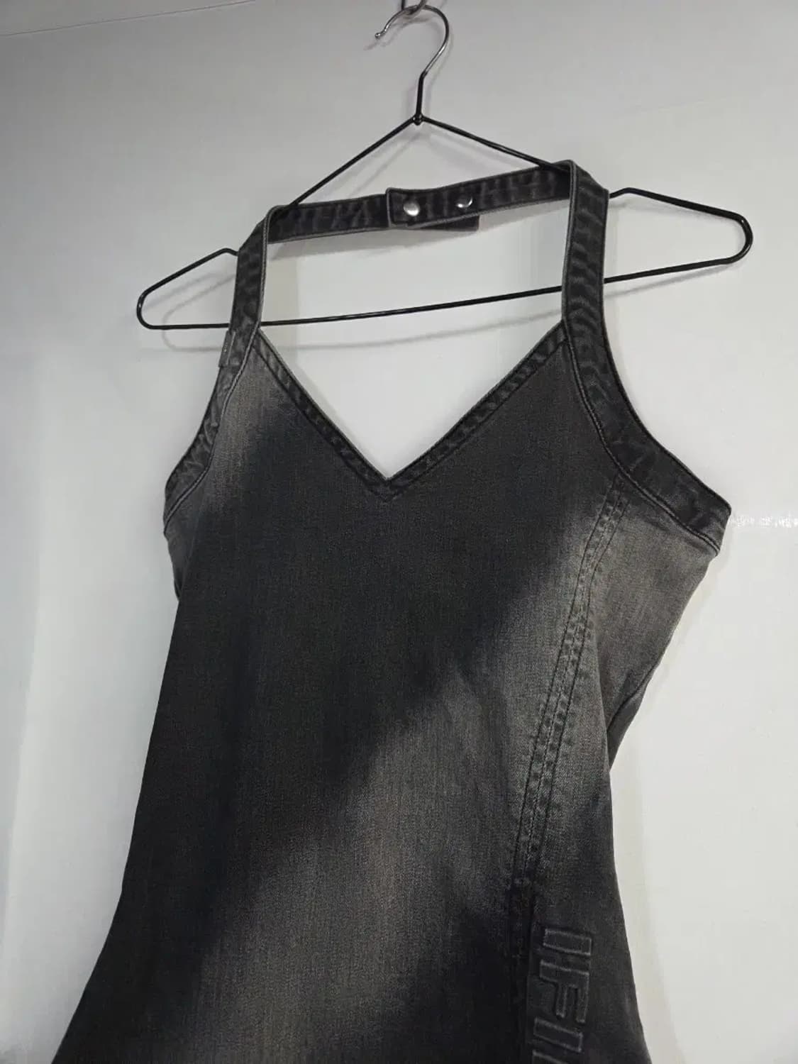 IFIK 데님 12사이즈 홀터넥 슬릿 원피스, 홀터 확인필 상품이미지2