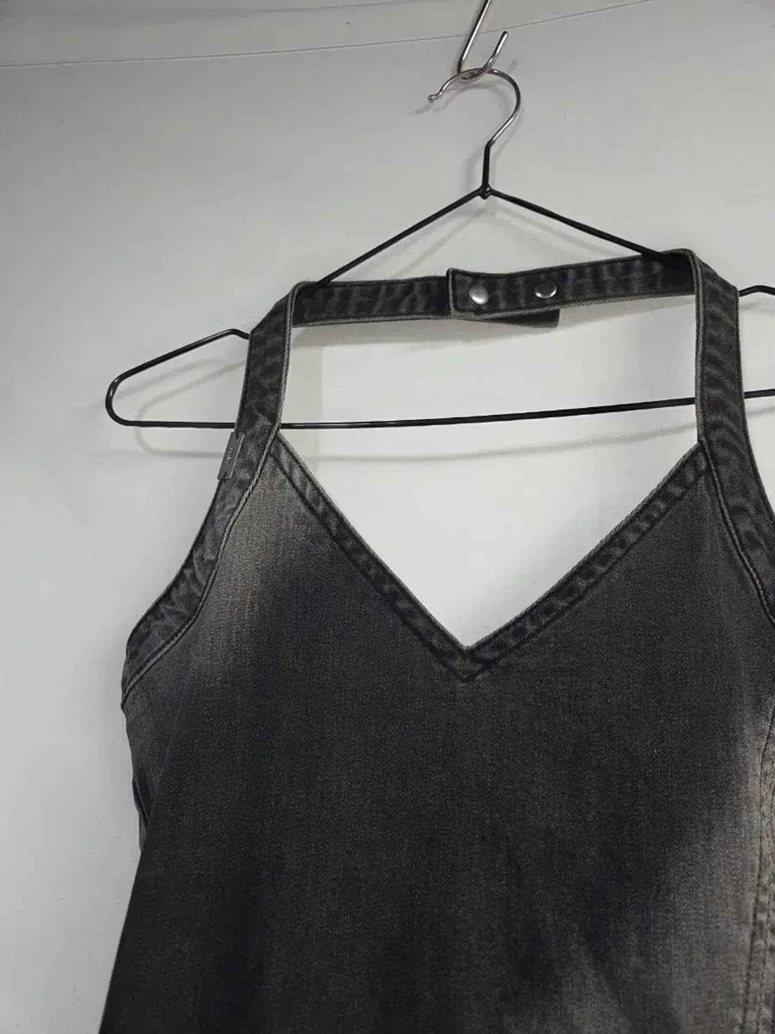 IFIK 데님 12사이즈 홀터넥 슬릿 원피스, 홀터 확인필 상품이미지6