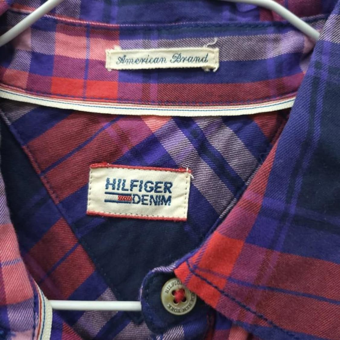 타미힐피거 데님 가슴85-88cm 체크 원피스, 실측4 상품이미지2