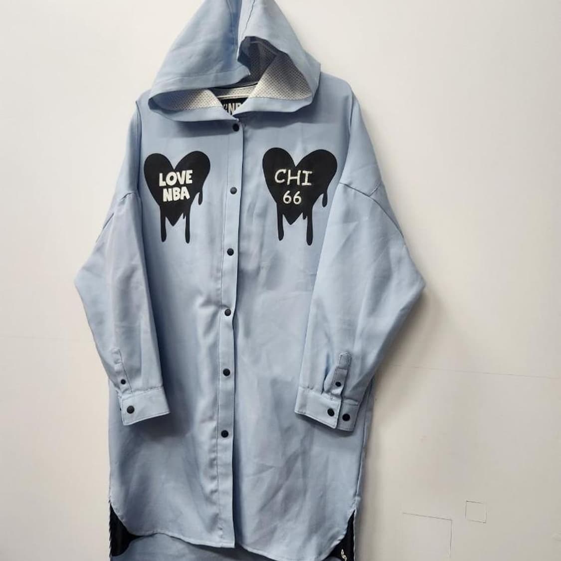 NBA 시카고불스 FREE 여성 후드 롱 자켓, 실측7 상품이미지2