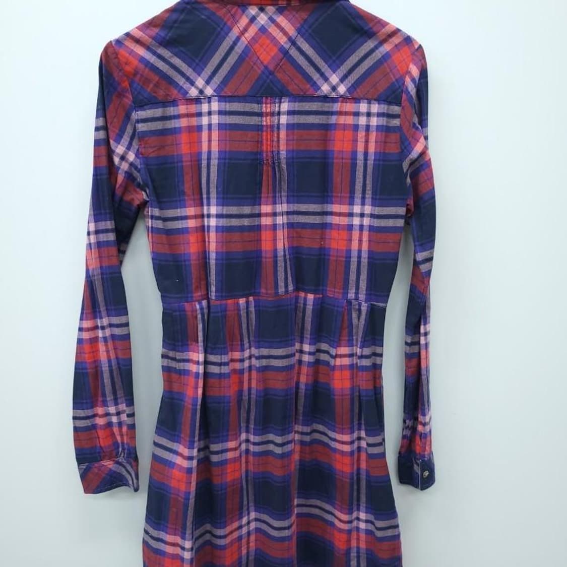 타미힐피거 데님 가슴85-88cm 체크 원피스, 실측4 상품이미지4