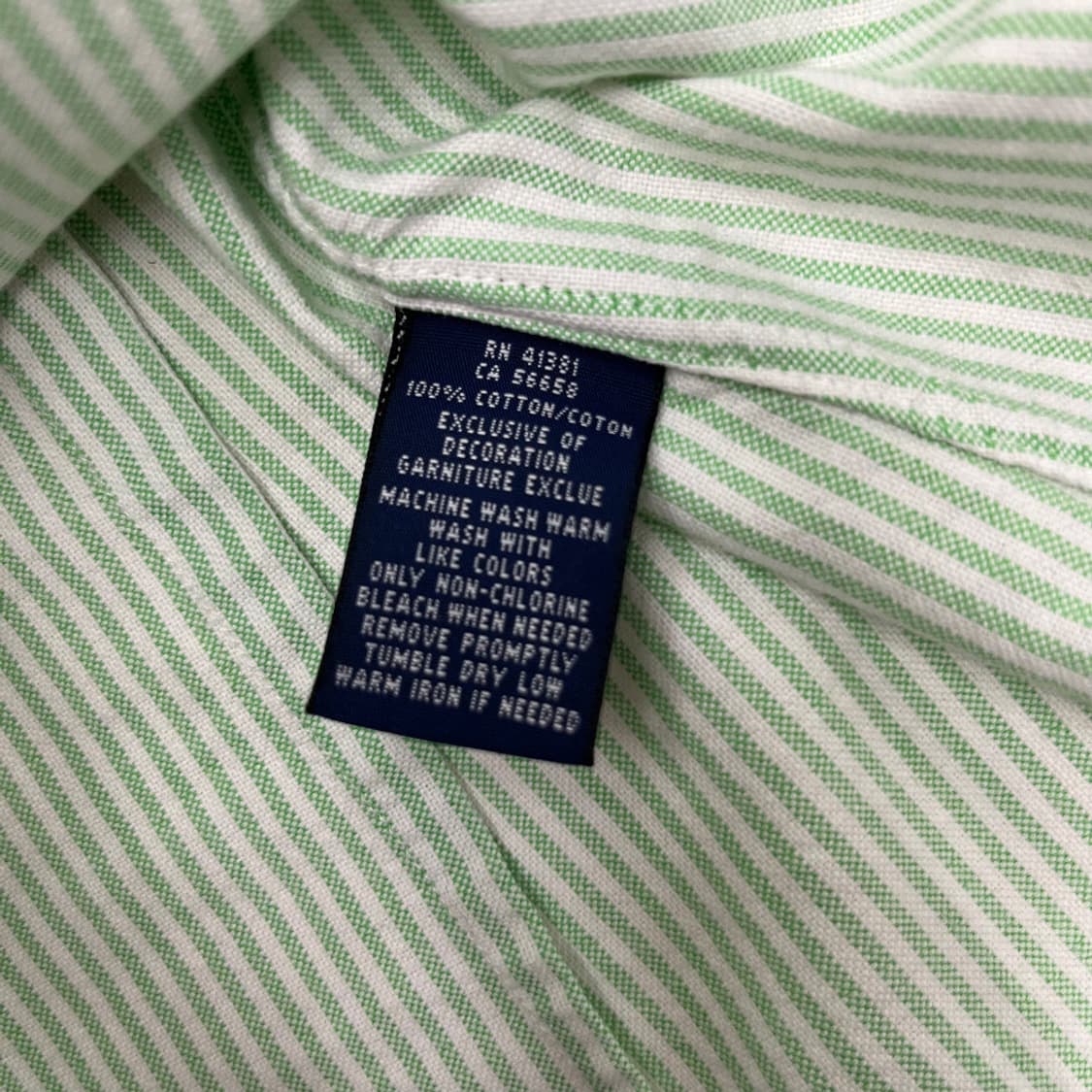 폴로 랄프로렌 옥스포드 그린 단가라 셔츠 0 상품이미지6