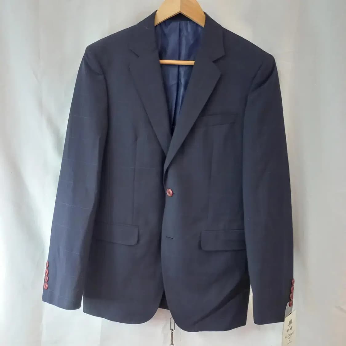 Mind Bridge 남성 네이비 체크 싱글 자켓 상품이미지1