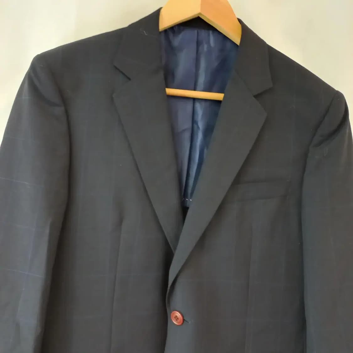 Mind Bridge 남성 네이비 체크 싱글 자켓 상품이미지2