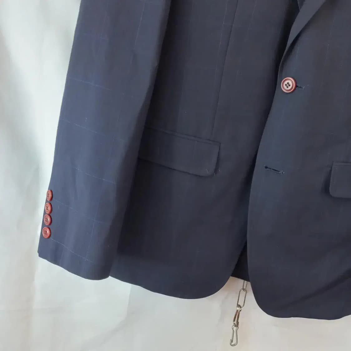 Mind Bridge 남성 네이비 체크 싱글 자켓 상품이미지3