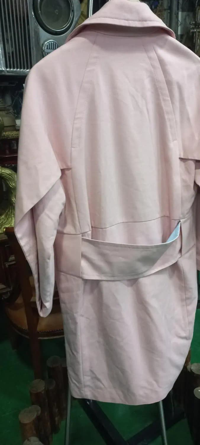 쥬씨쥬디 핑크 면 트렌치코트 면 롱자켓 상품이미지4