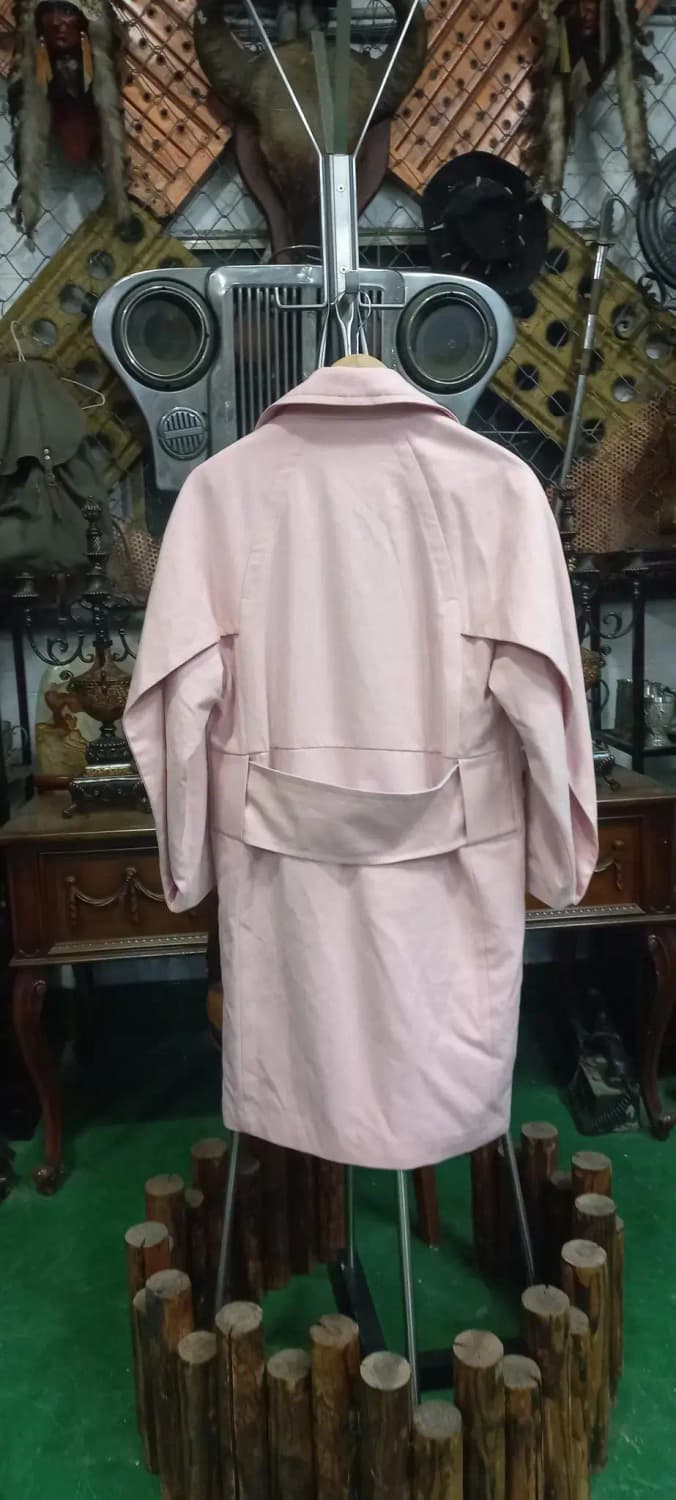 쥬씨쥬디 핑크 면 트렌치코트 면 롱자켓 상품이미지6