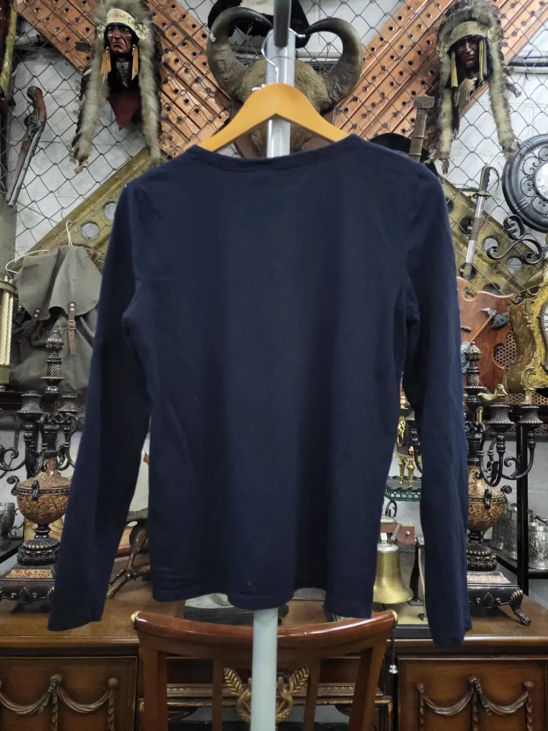 [TOMMYHILFIGER] 네이비 긴팔 라운드티셔츠 상품이미지4