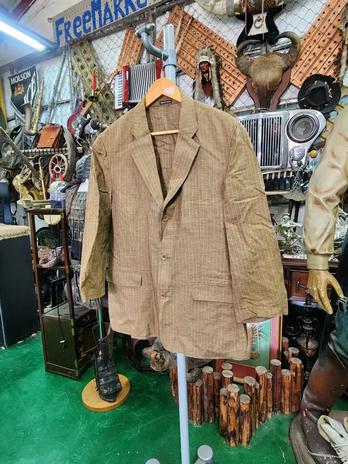 [Henry Cotton's] 헨리코튼 마100% 스트라이프 자켓 100 상품이미지3
