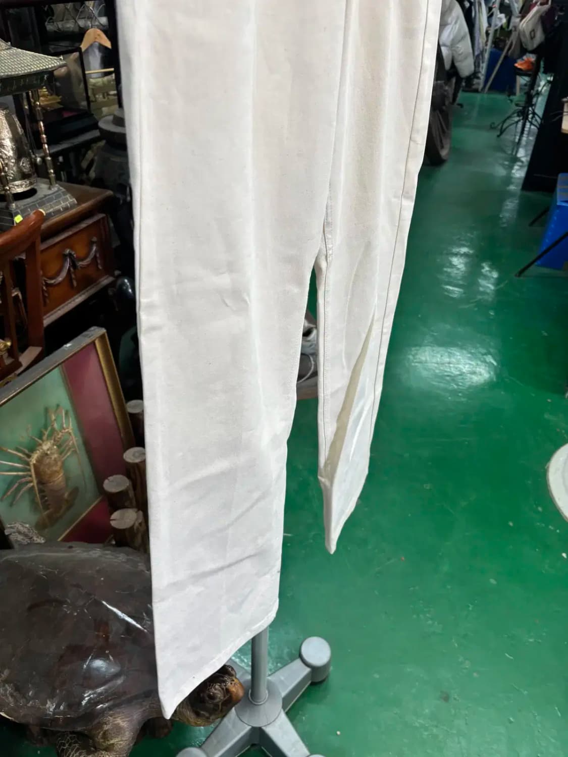 마케이또 베이지 통 일자 바지 상품이미지3
