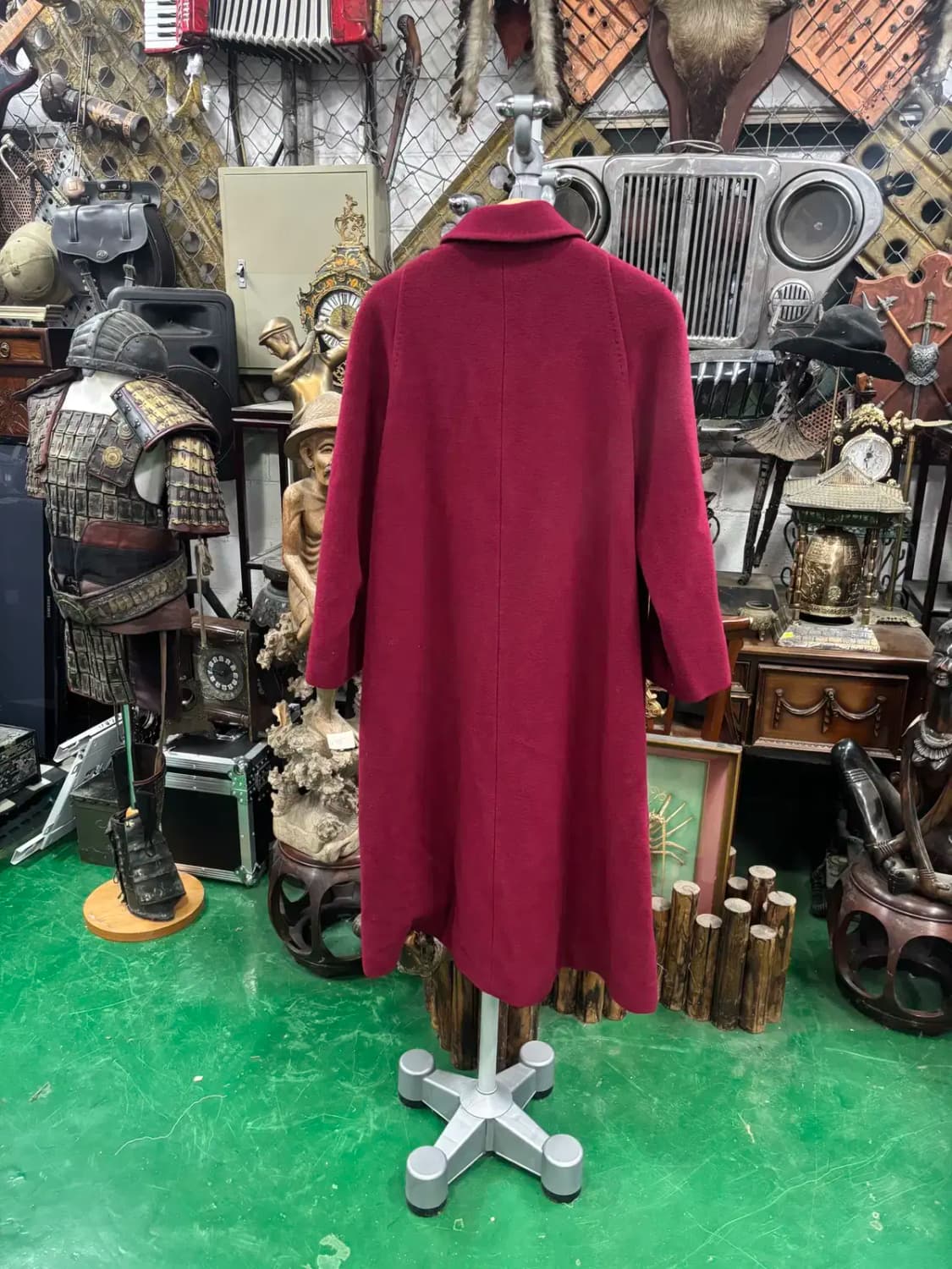 비엘라 빈티지 버건디 카라 롱코트 상품이미지4