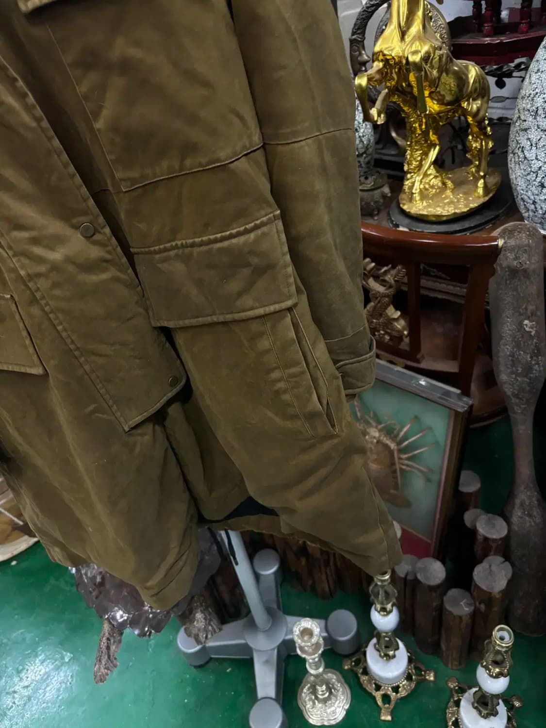 타임 후드 너구리 토끼털 겨울 자캣 점퍼 상품이미지3