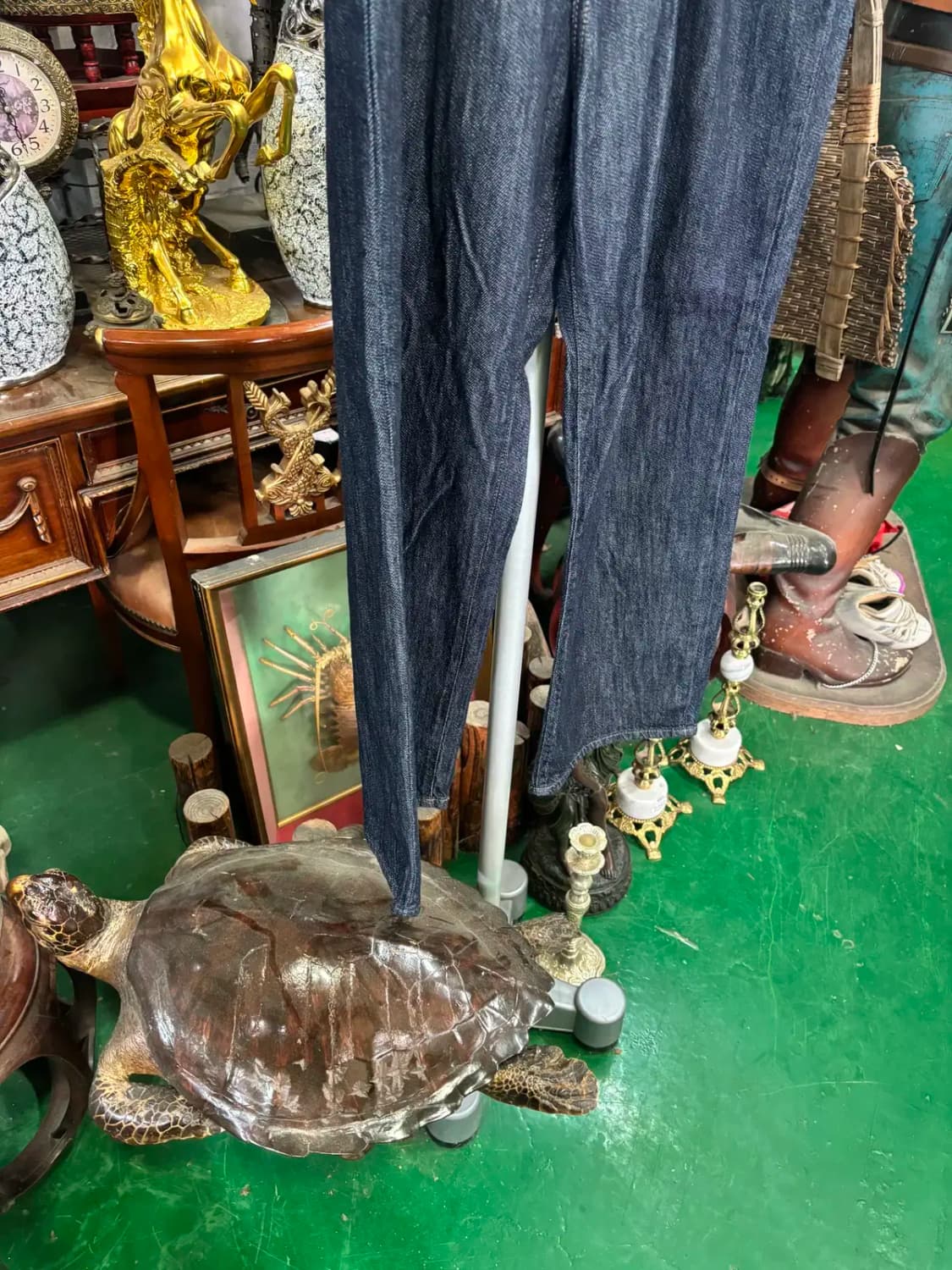 르메이 핀턱 통 청바지 데님 상품이미지3