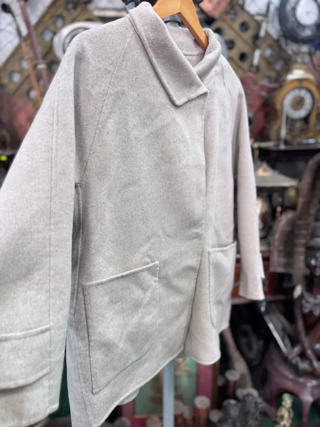 쉬즈미스 SHESMISS 울자켓 캐시미어 아이보리 싱글 코트 상품이미지4