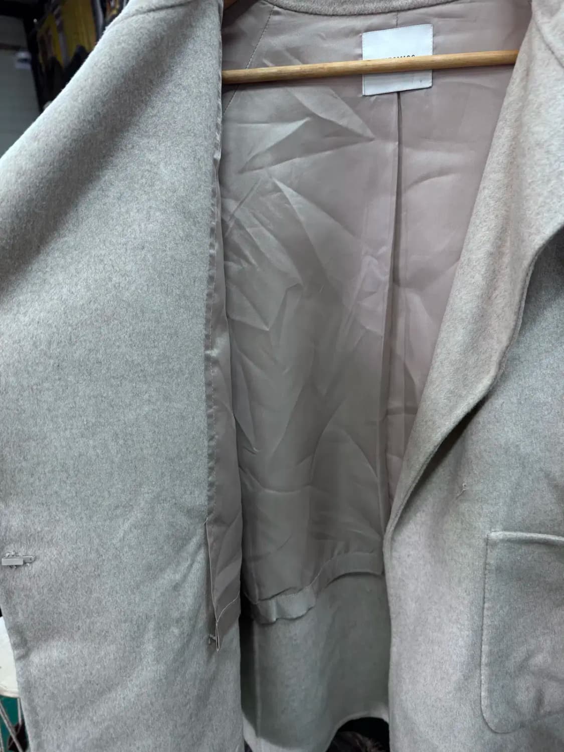 쉬즈미스 SHESMISS 울자켓 캐시미어 아이보리 싱글 코트 상품이미지5