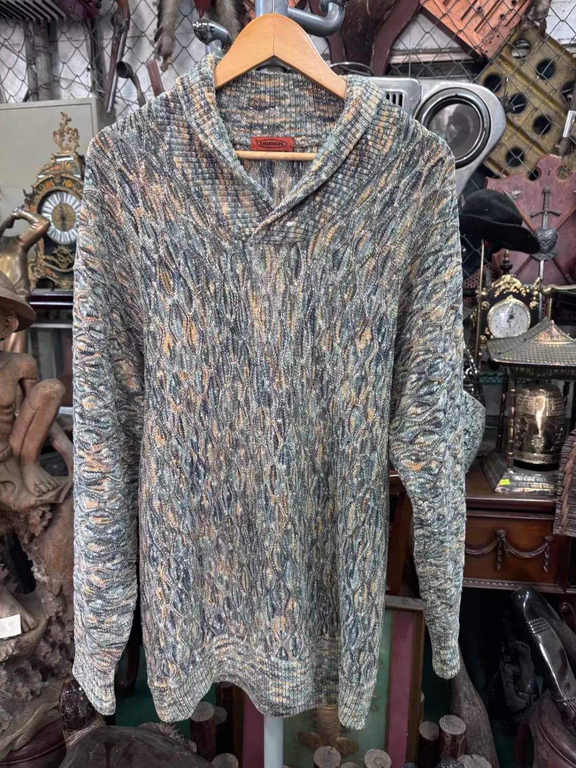 미쏘니 MISSONI 물결무늬 패턴 니트 상품이미지1