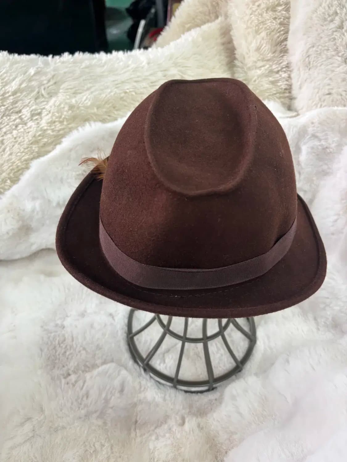 짙은 갈색의 페도라 모자 상품이미지3