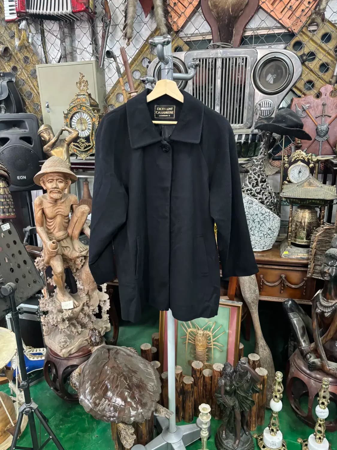 모70% 캐시미어30% 루즈핏 여성 반코트(카라털 분실) 상품이미지1