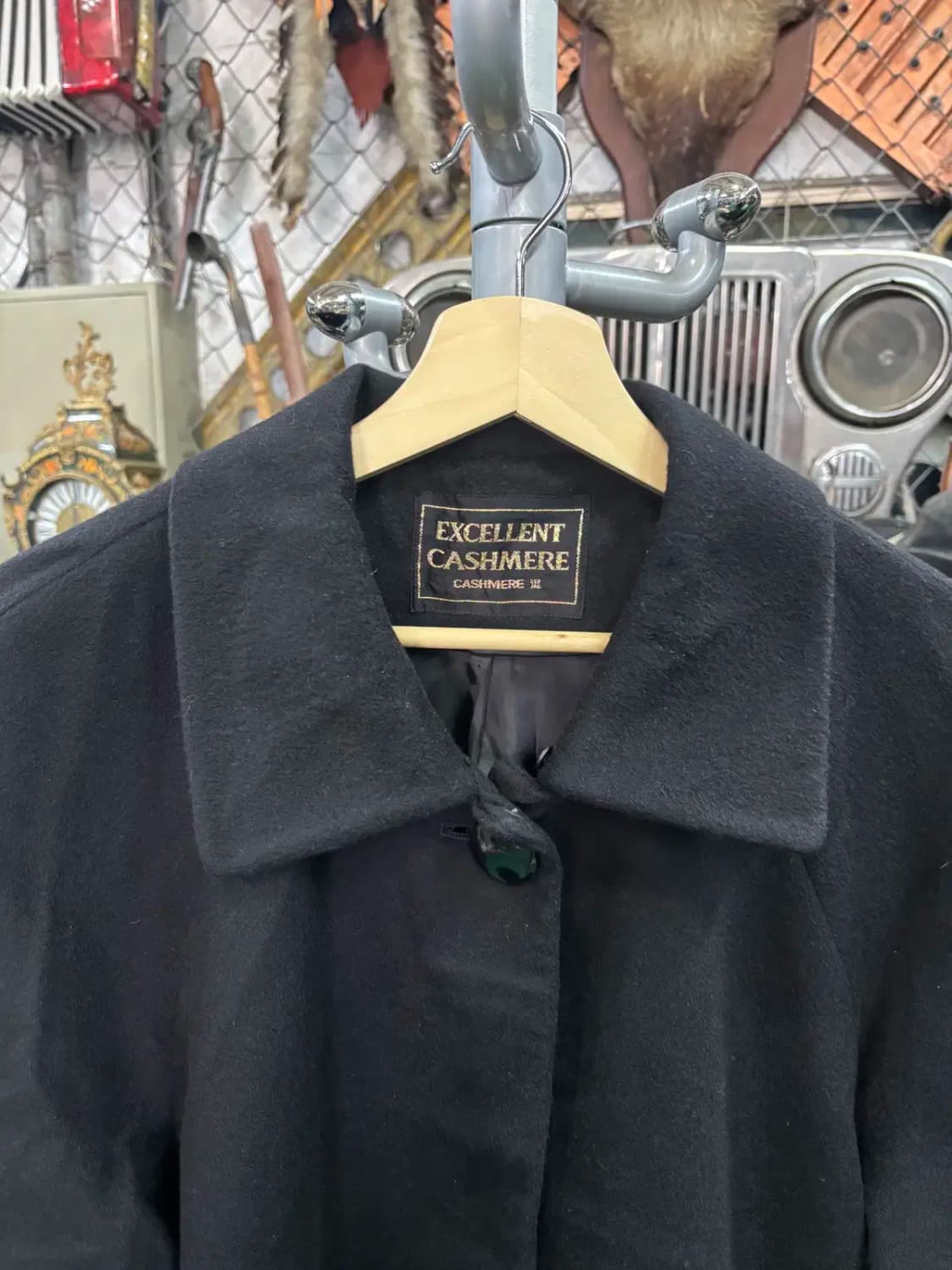 모70% 캐시미어30% 루즈핏 여성 반코트(카라털 분실) 상품이미지2