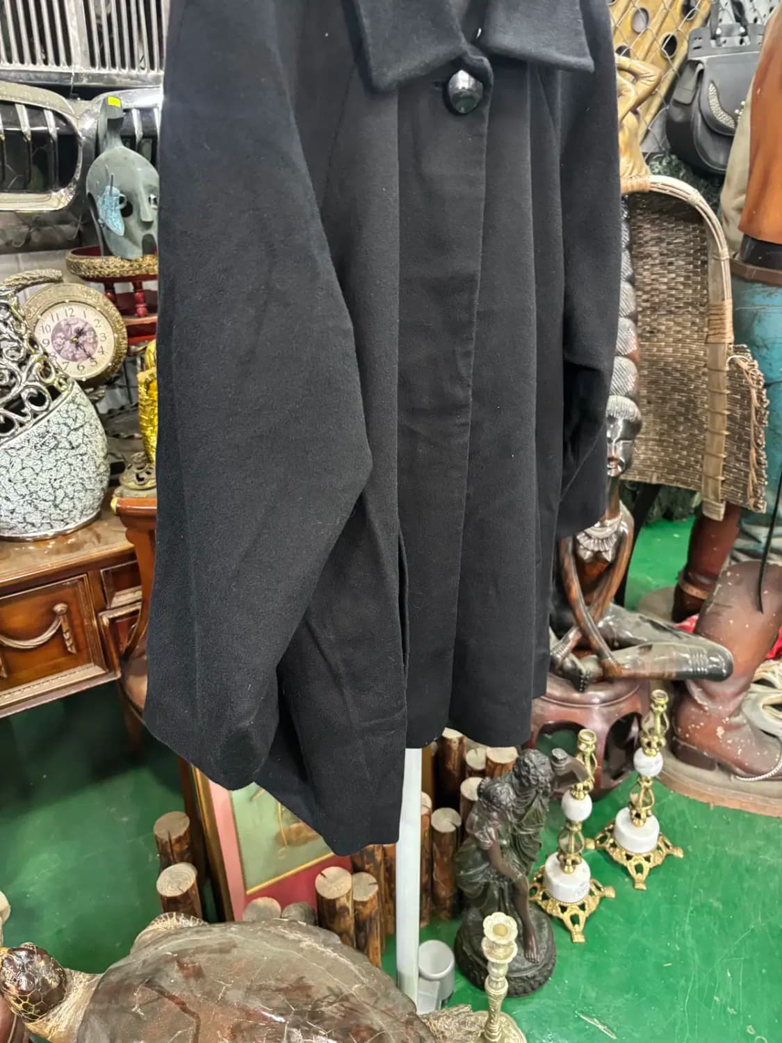 모70% 캐시미어30% 루즈핏 여성 반코트(카라털 분실) 상품이미지3