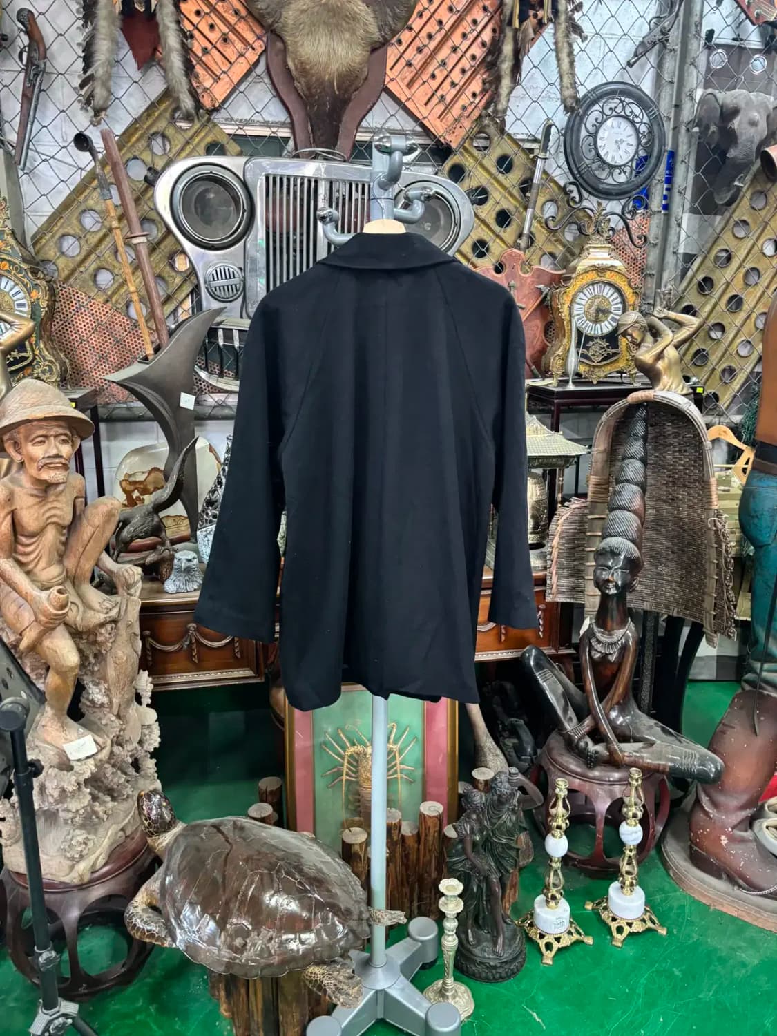 모70% 캐시미어30% 루즈핏 여성 반코트(카라털 분실) 상품이미지4