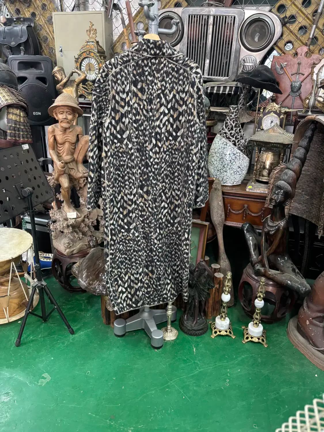 미쏘니 호피 무늬 니트 롱코트 상품이미지4