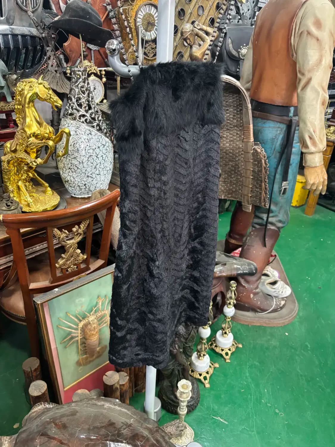 파시미나  인조 모피 나시 드레스 원피스  55-작은 66 상품이미지3