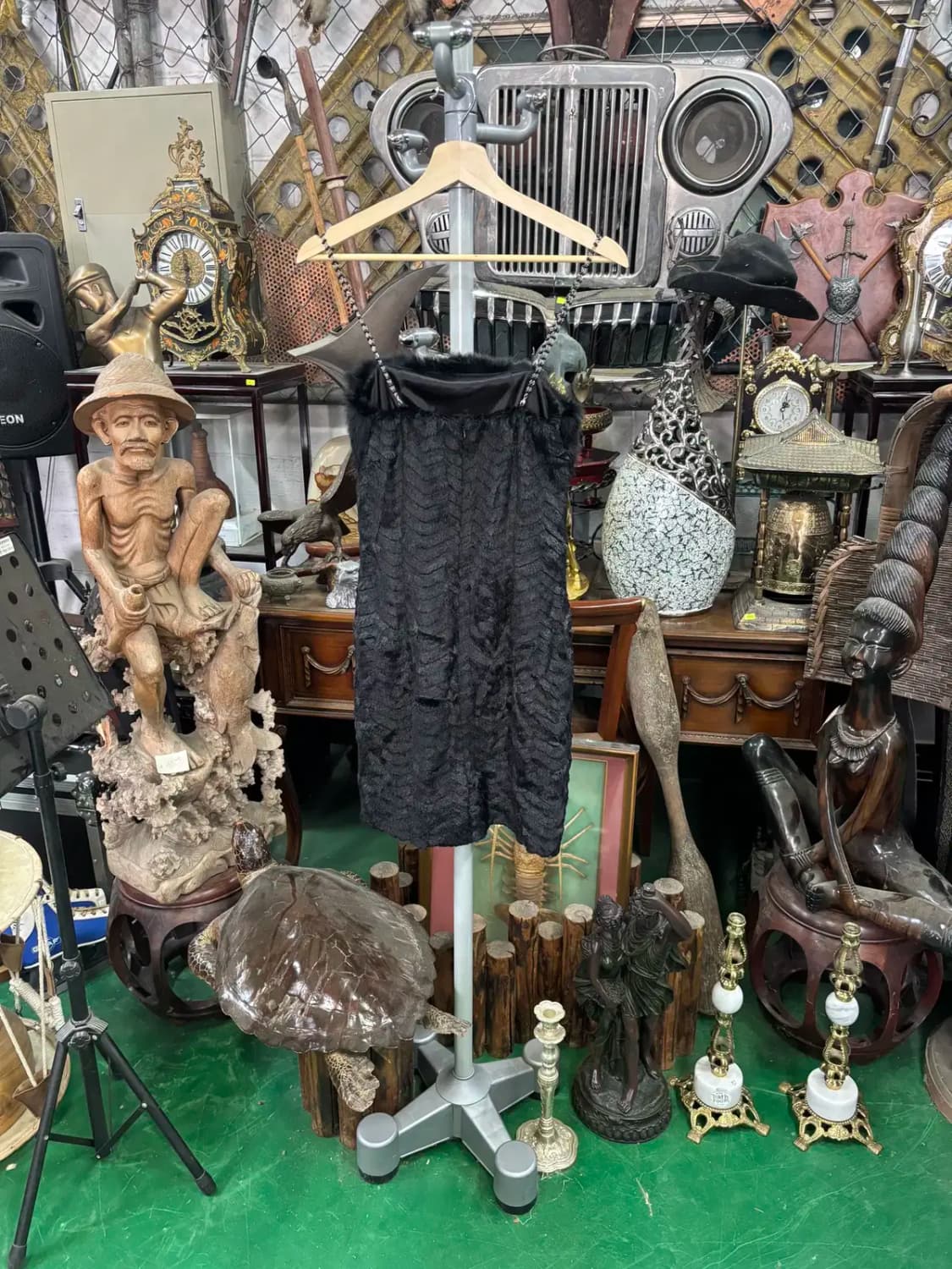 파시미나  인조 모피 나시 드레스 원피스  55-작은 66 상품이미지4