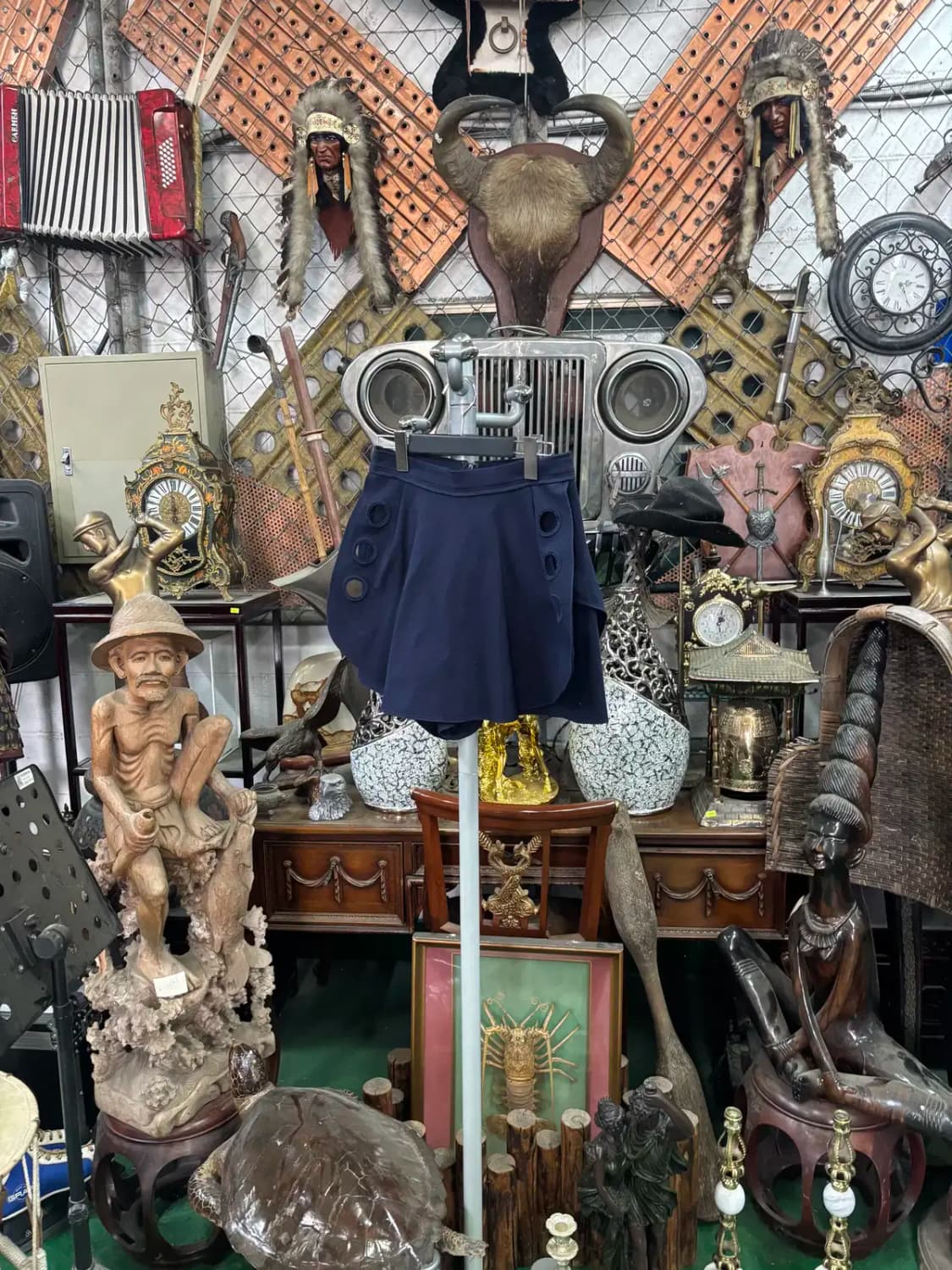 마인 사이드 펀칭 치마 반바지 상품이미지1